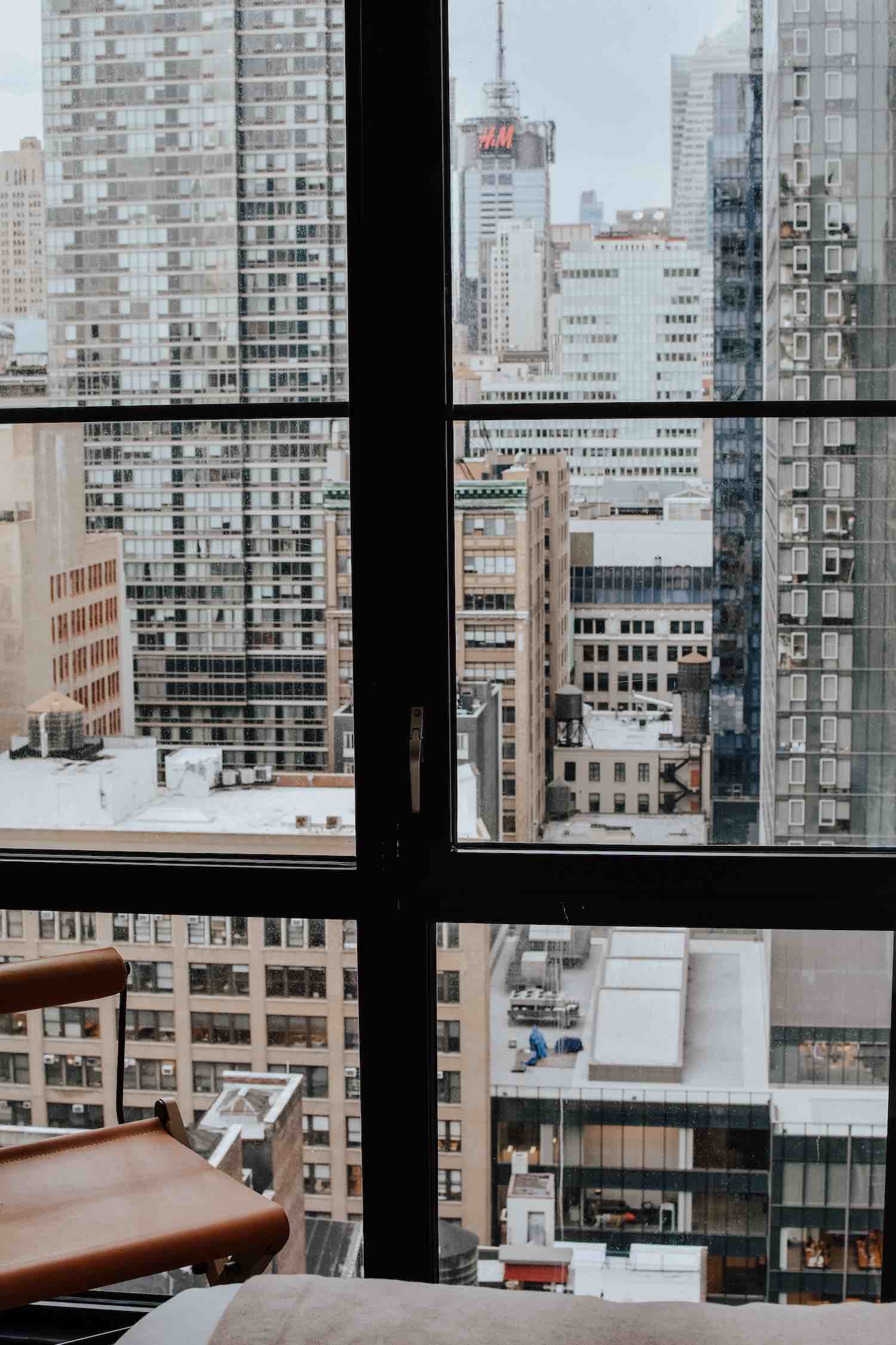 view from a window at the streets of new york - Hana's personal brands story